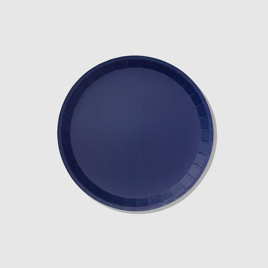 Navy blue paper plate