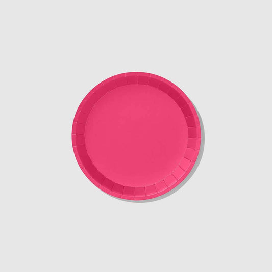 Hot pink paper plate