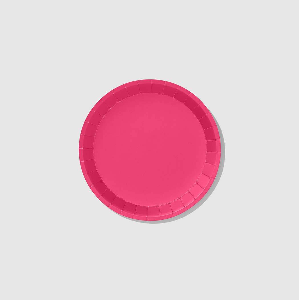 Hot pink paper plate