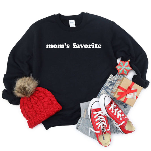 Mom's Favorite Funny Holiday Crewneck Sweatshirt