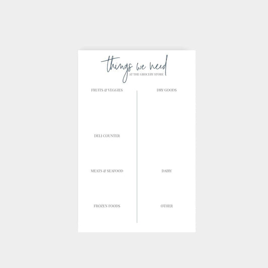 Things We Need Grocery Pad Notepad