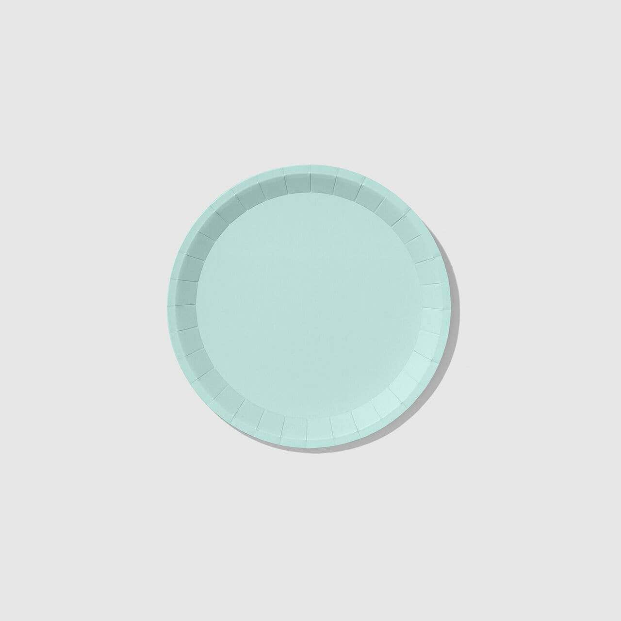 Mint green blue paper plate