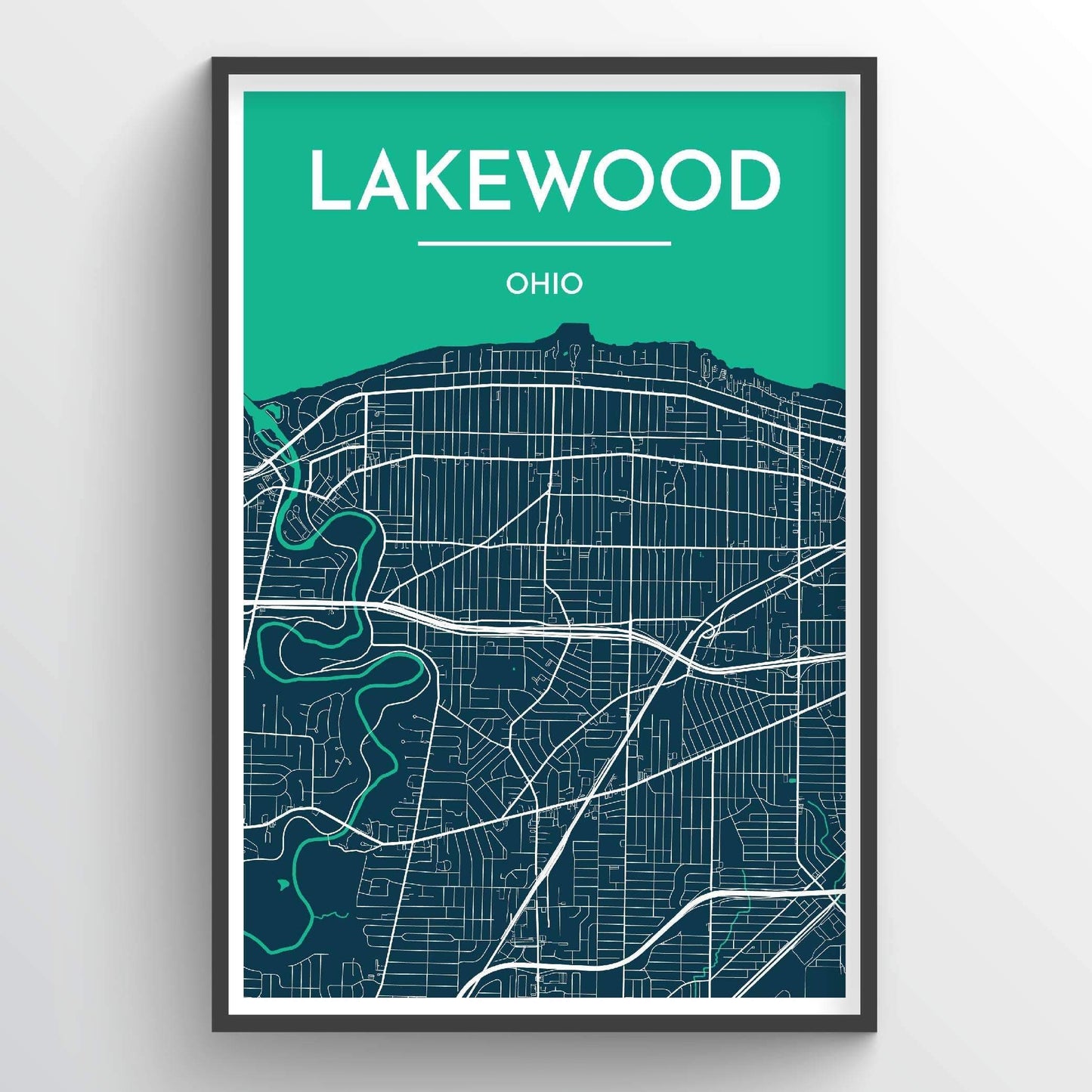 Lakewood, OH - City Map Print