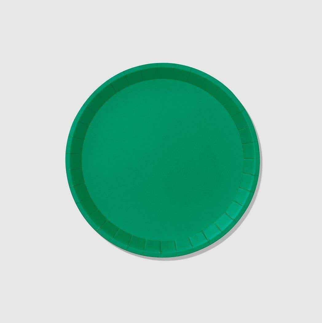 Green paper plate