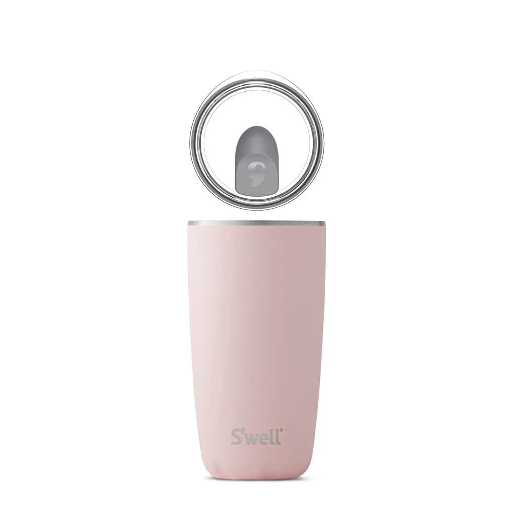 Stainless Steel Tumbler with Lid - Pink Topaz