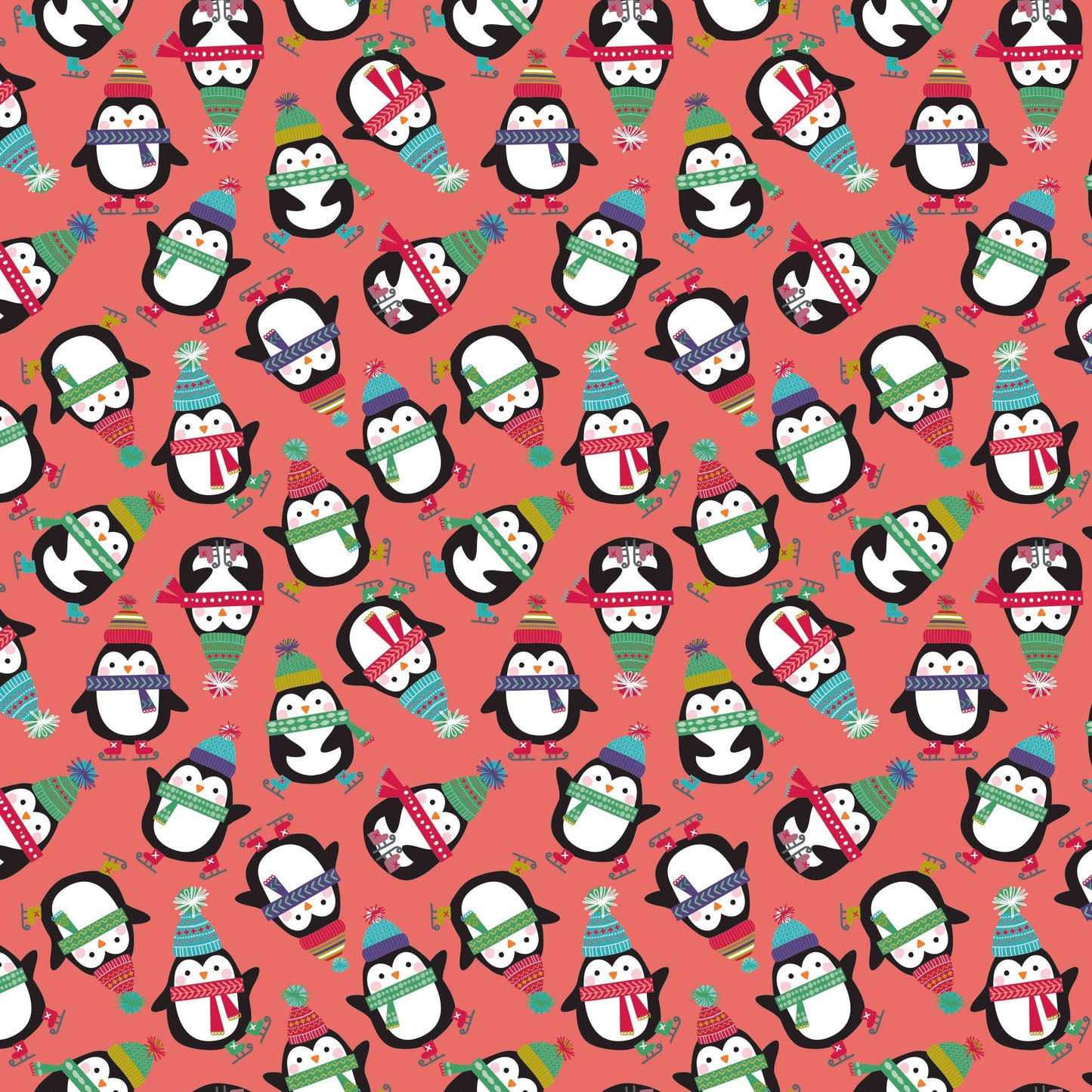 Roly Poly Penguins Wrapping Paper