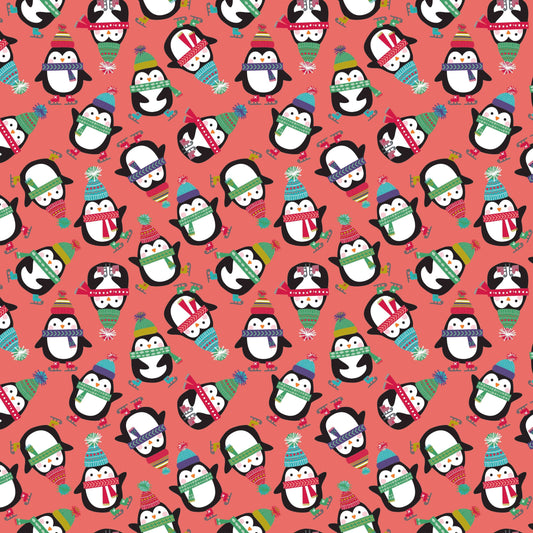 Roly Poly Penguins Wrapping Paper