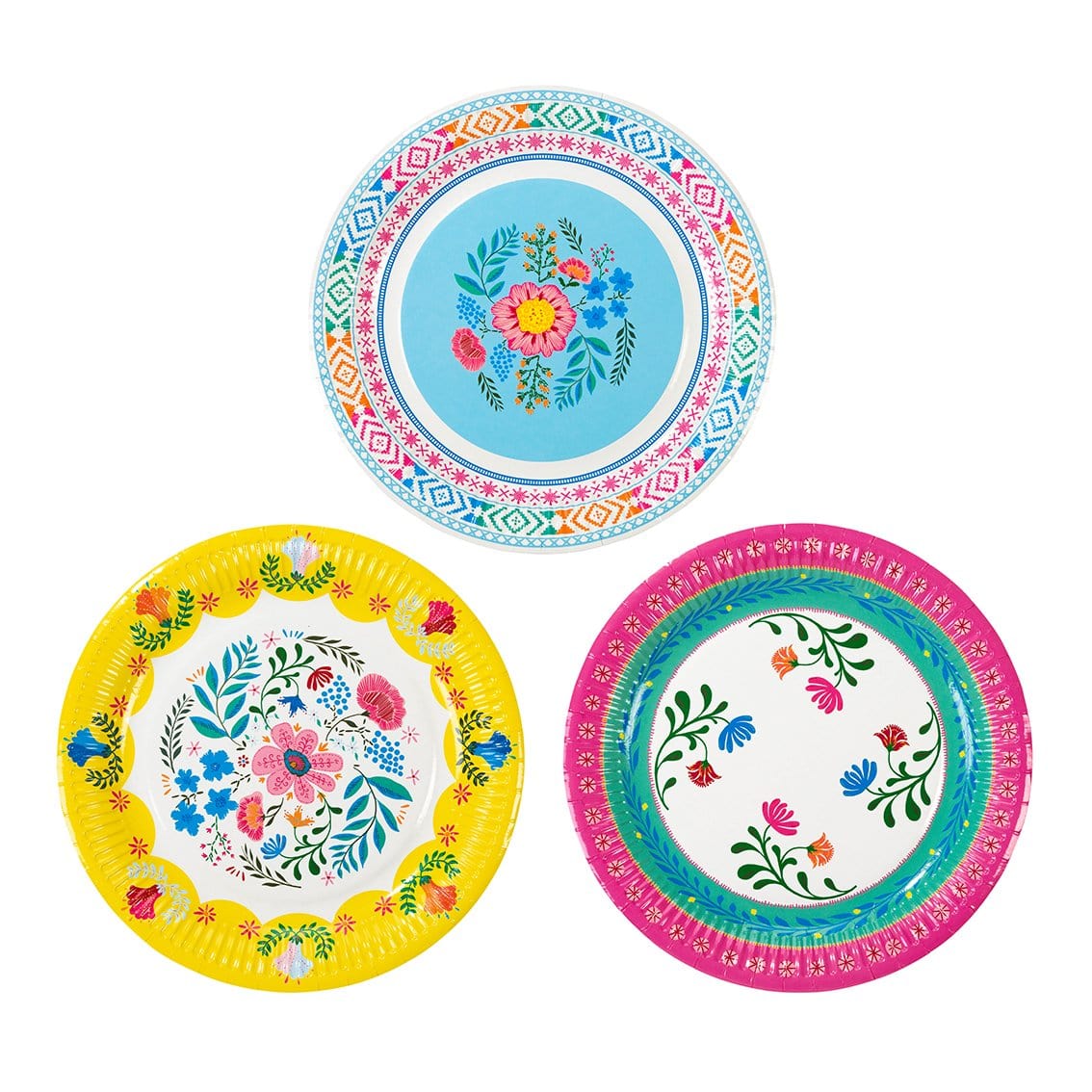 Boho Medium Floral Paper Plates