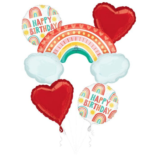 Brite Rainbow Birthday Bouquet Balloon