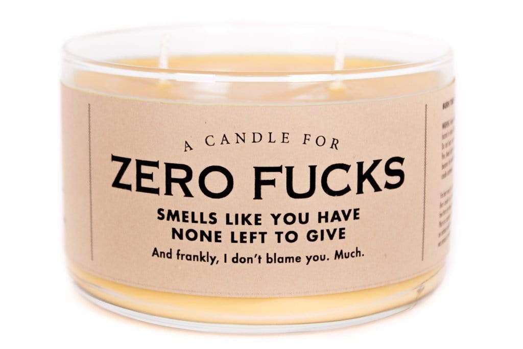 Zero Fucks - Candle