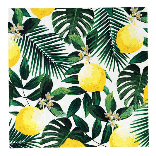 Tropical Palm Lemon Napkins