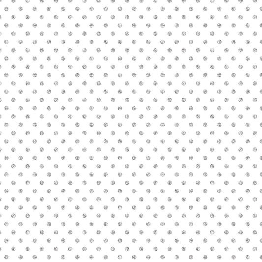 Silver Dots On White Wrapping Paper