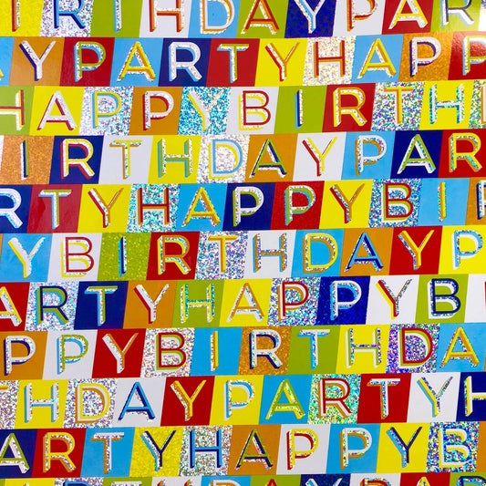 Glitter Birthday Wrapping Paper