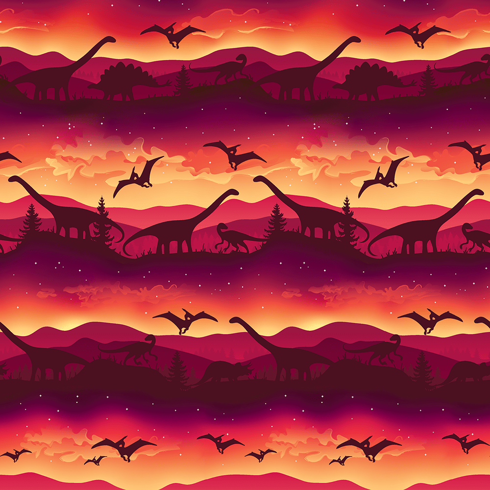 Jurassic Sunset Wrapping Paper