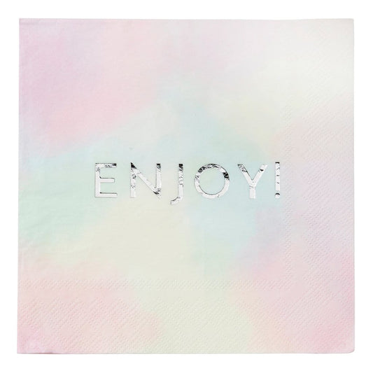 We Heart Pastel 'Enjoy' Napkins