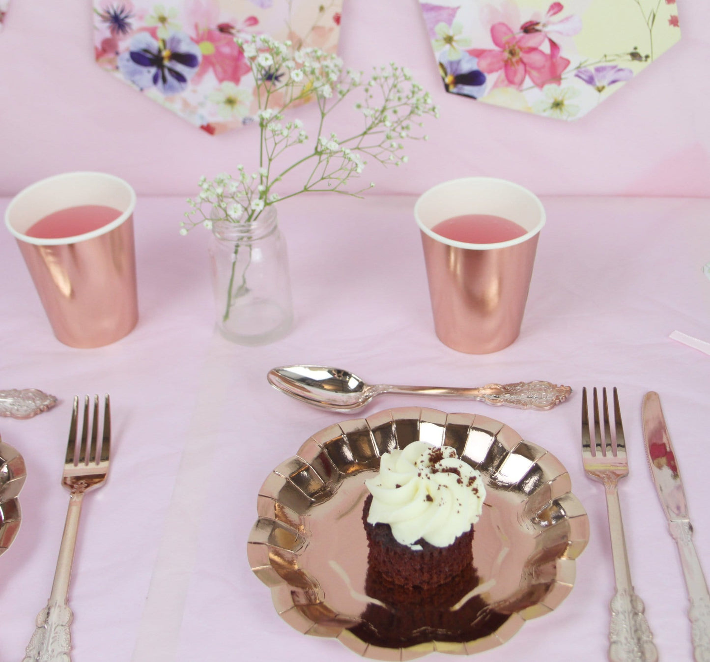 Party Porcelain Rose Gold Small Plates