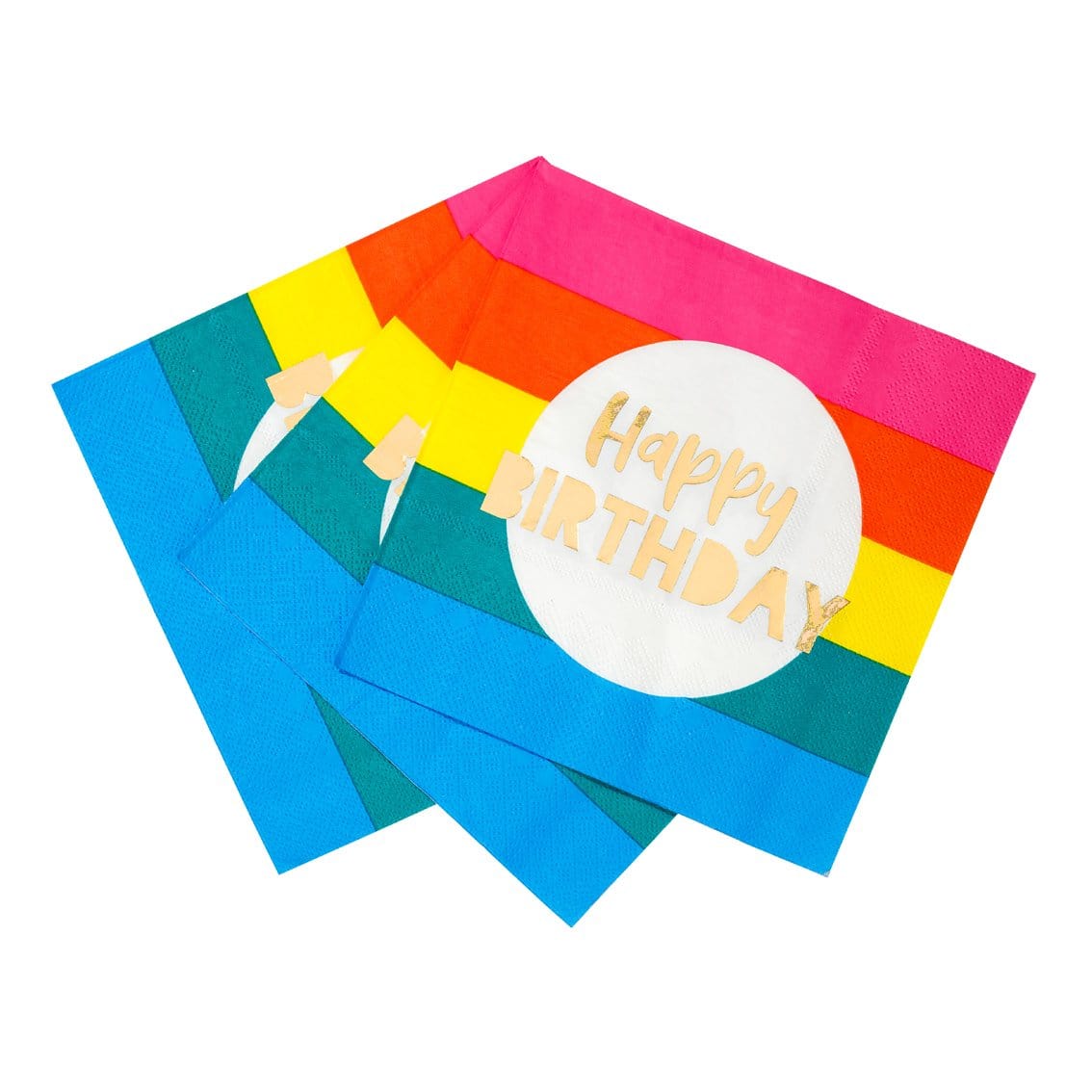 Birthday Brights Rainbow Happy Birthday Napkins