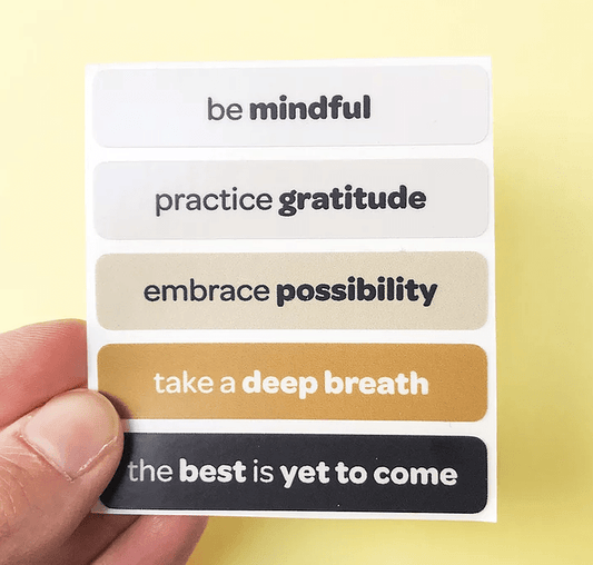 "be mindful" tangibles sticker set