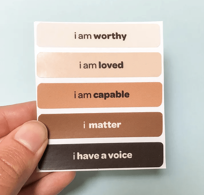 "I have a voice" tangibles sticker set