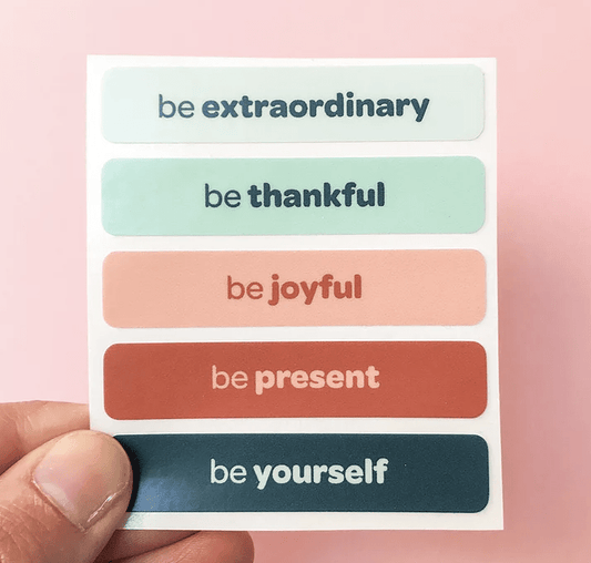 "be yourself" tangibles sticker set