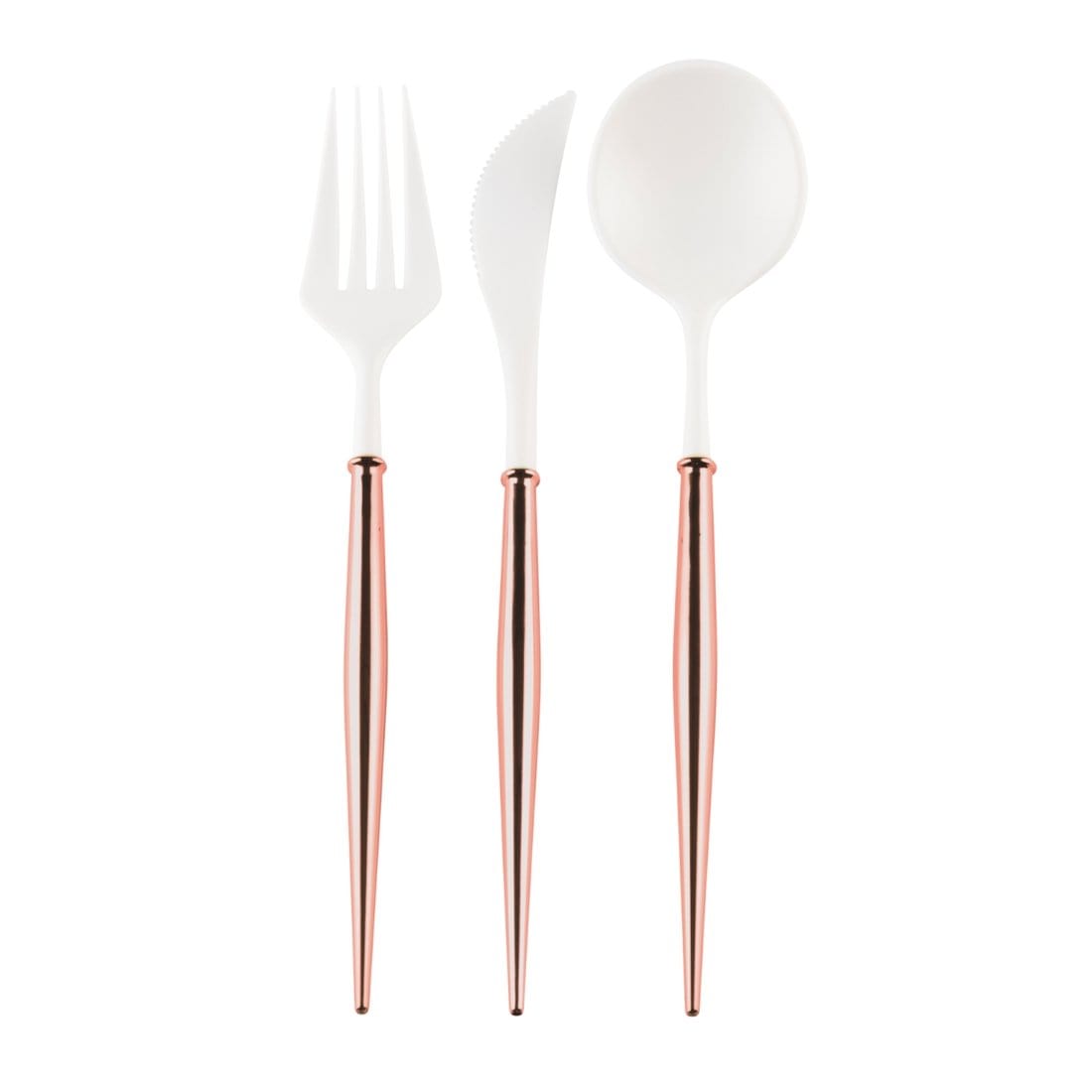 Cutlery White/ Rose Gold Handle S/ 24PC