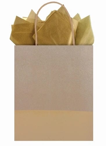 Golden Dipped Kraft Gift Bag