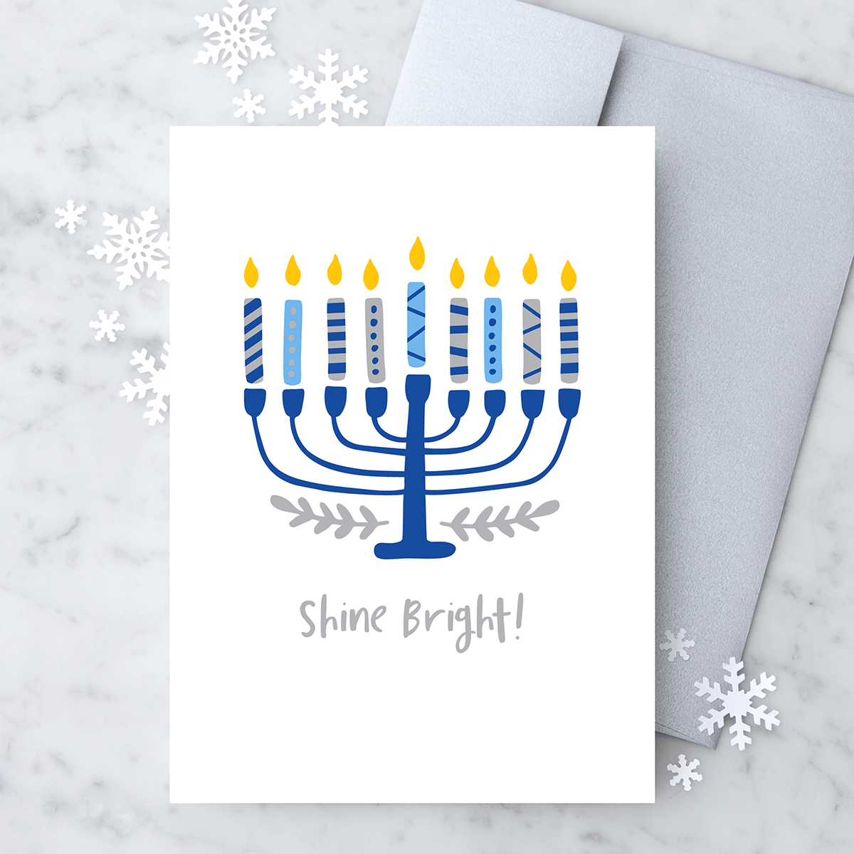 "Shine Bright!" Happy Hanukkah Greeting Card