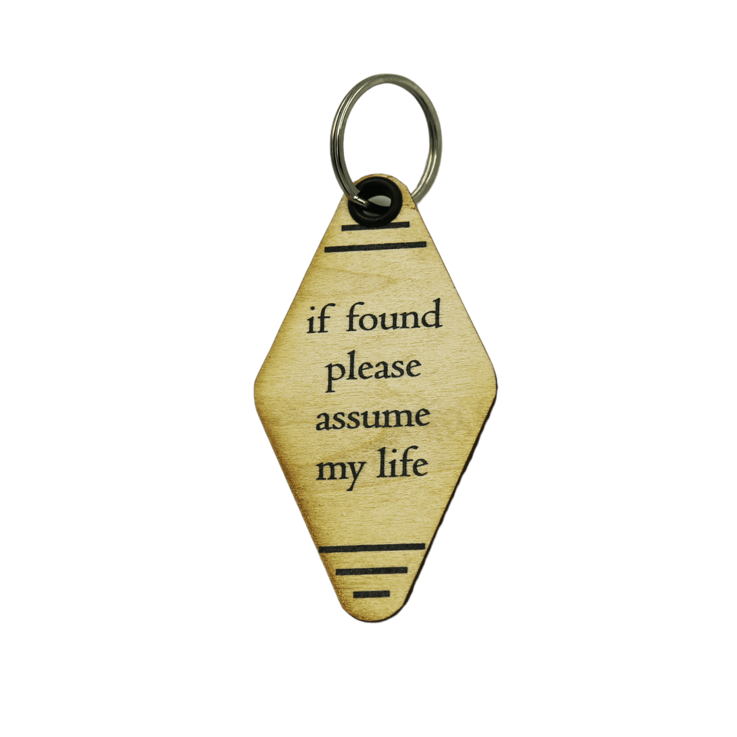 If Found Please Assume My Life Retro Keychain