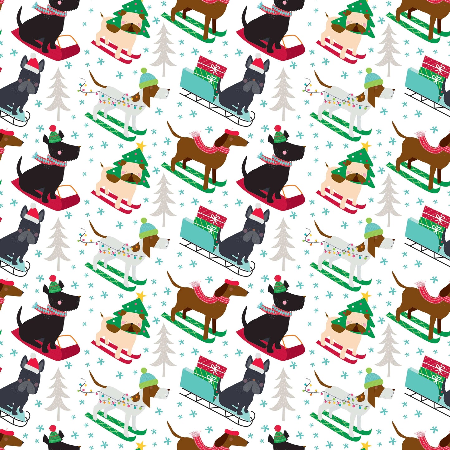 Doggin' Down Hill Wrapping Paper