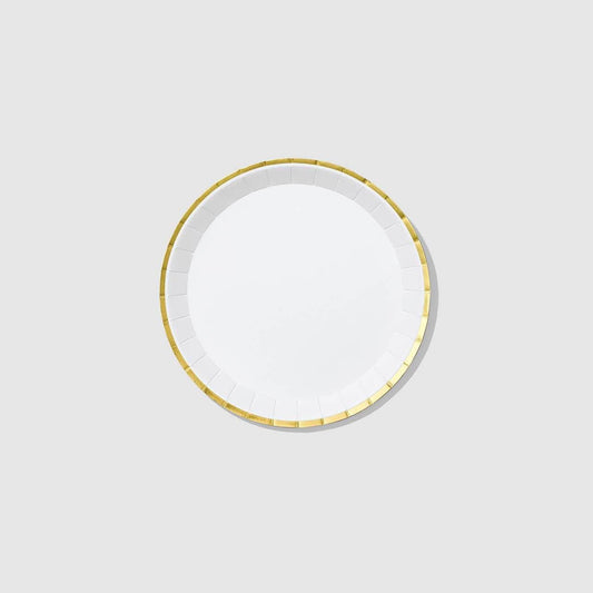 White and Gold Classic Small Plates (10 Count)