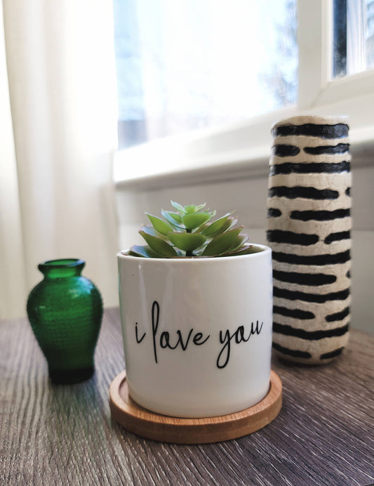 I Love You Ceramic Succulent Planter