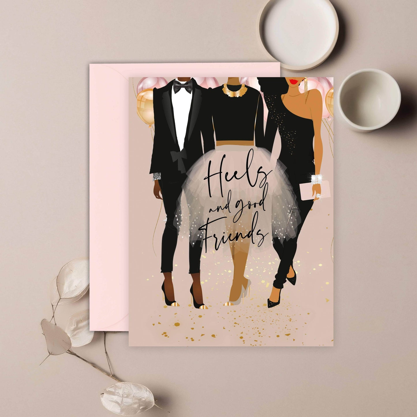 Heels and Good Friends Card