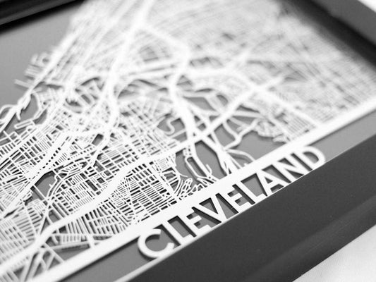Cleveland - Stainless Steel Map