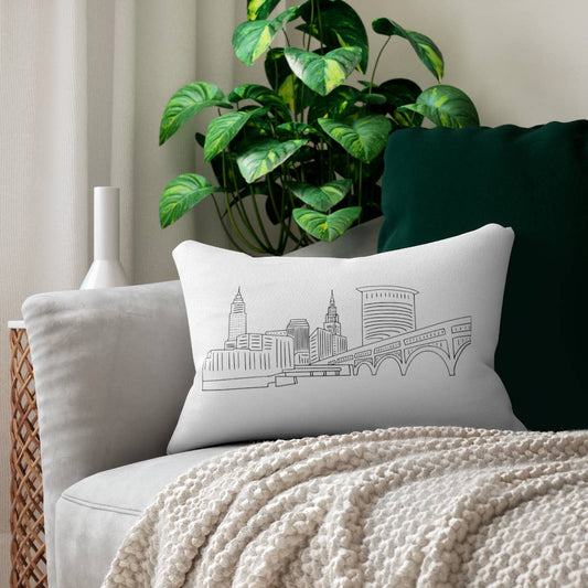 Cleveland Ohio Skyline Lumbar Pillow