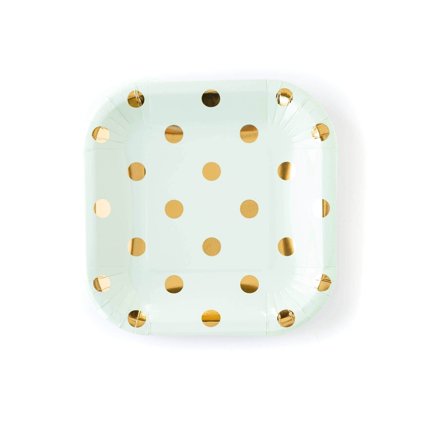 Mint Polka Dot 7" Plates