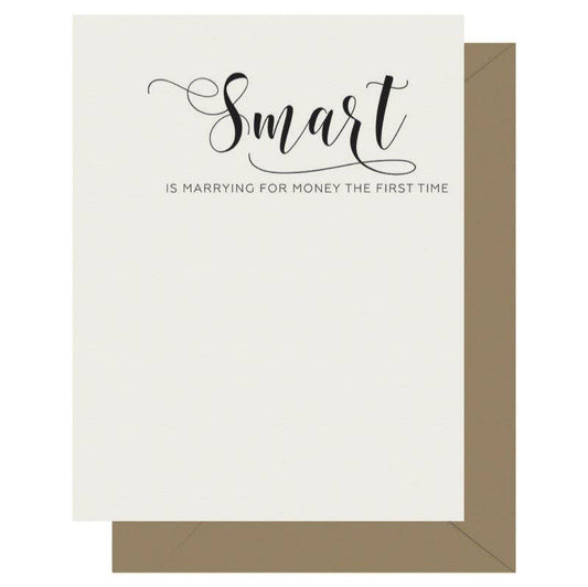 Smart Is Marrying For Money The First Time Card
