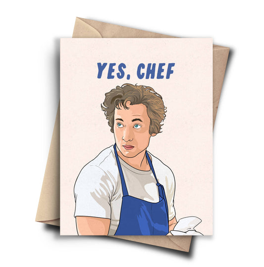 The Bear Valentine Card - Yes Chef Birthday Card