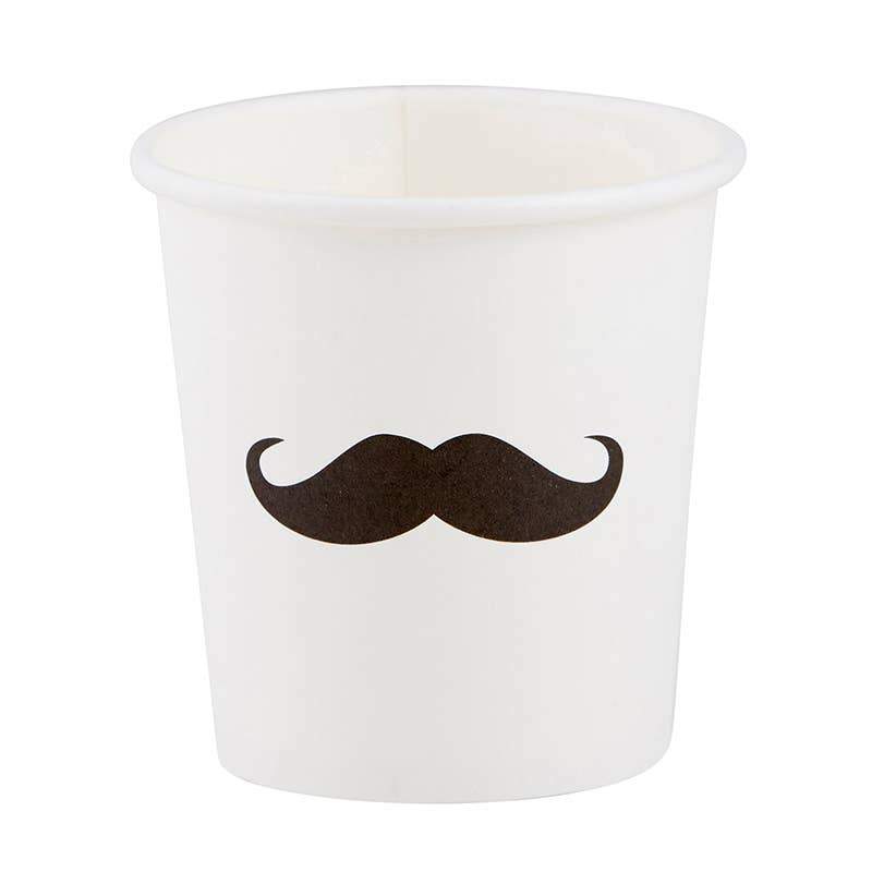 Mustache Paper Shot Cups