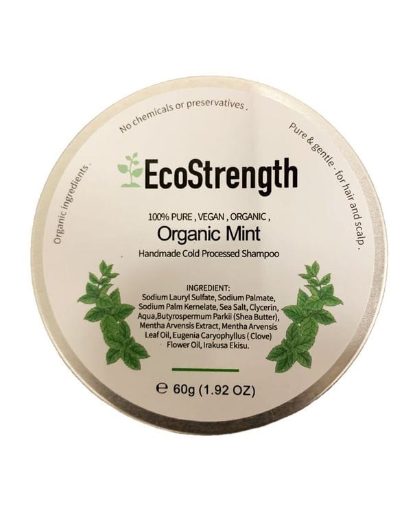 Organic Mint Shampoo Bar + Travel Tin