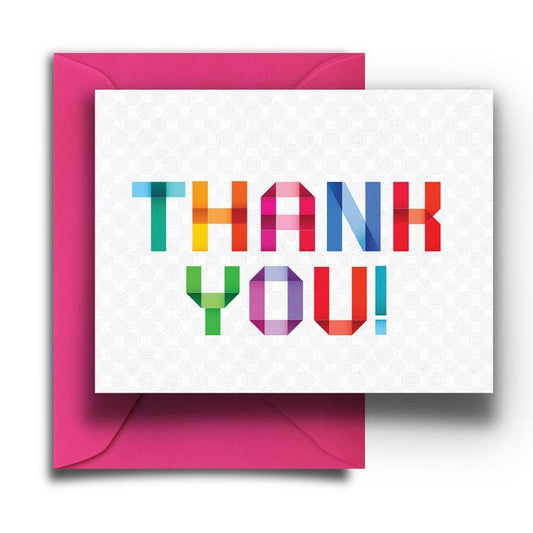 Colorblock Thank You Notes