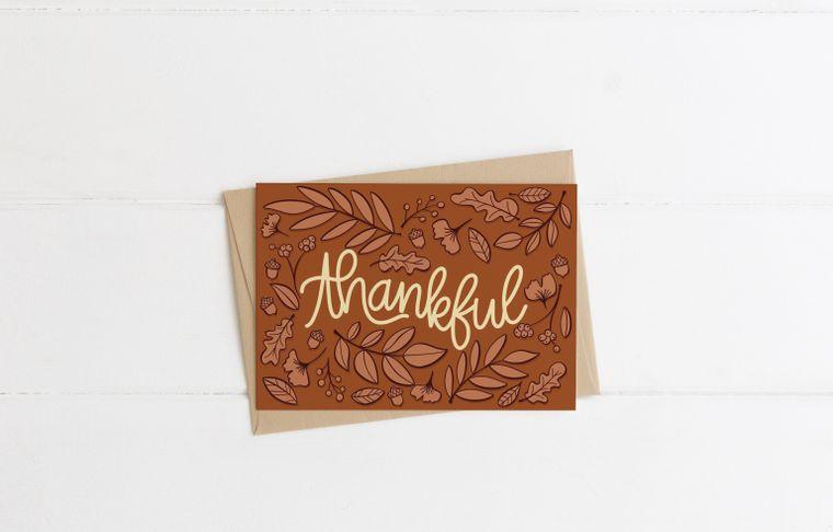 Thankful Fall Leaves Card