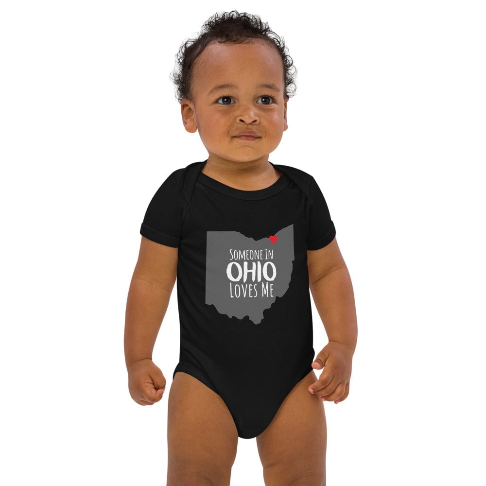 Someone In Ohio Loves Me Onesie (Cleveland Area Heart)