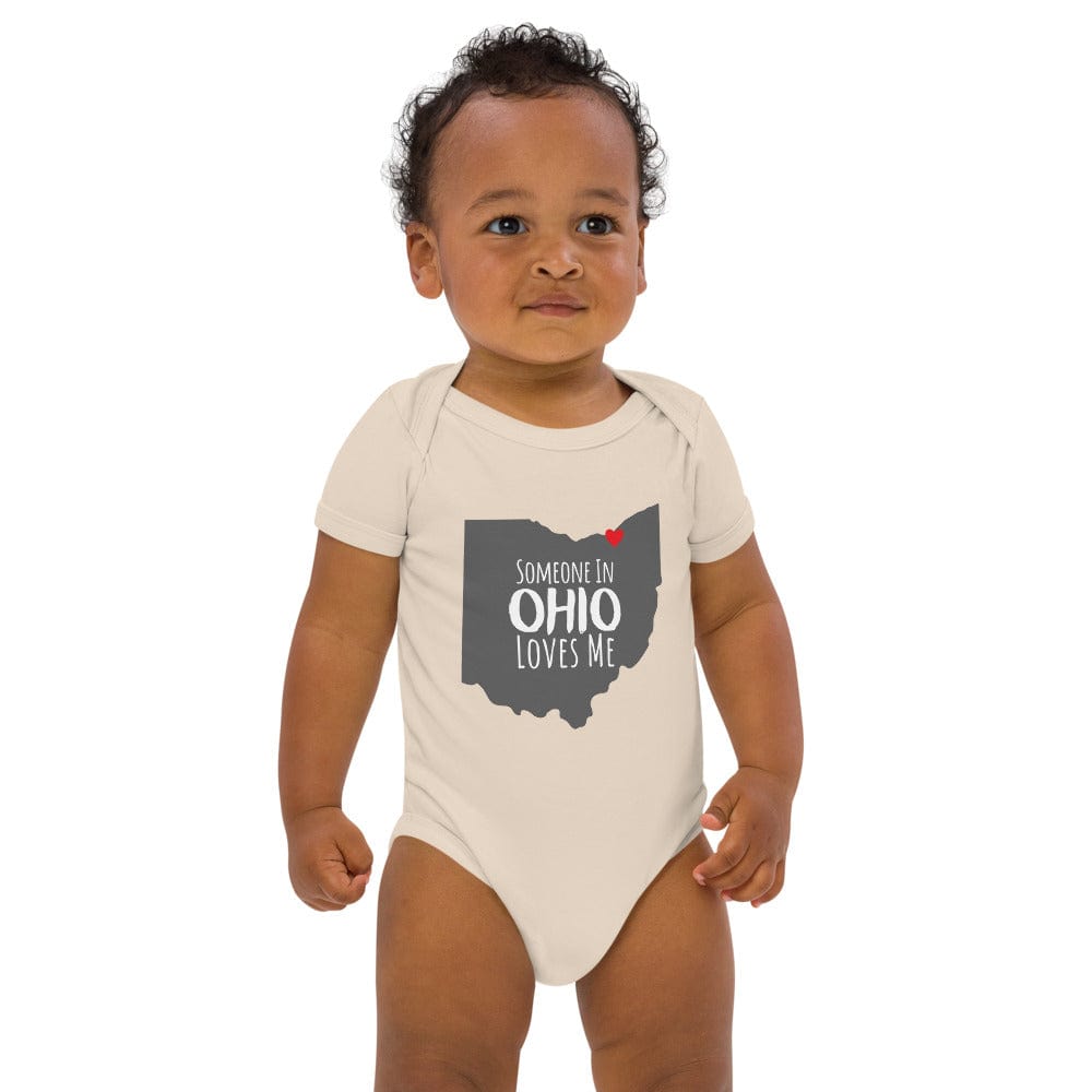 Someone In Ohio Loves Me Onesie (Cleveland Area Heart)