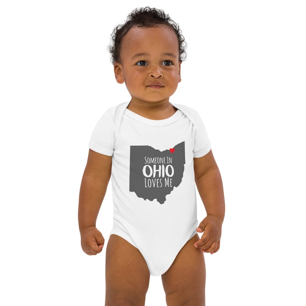 Someone In Ohio Loves Me Onesie (Cleveland Area Heart)